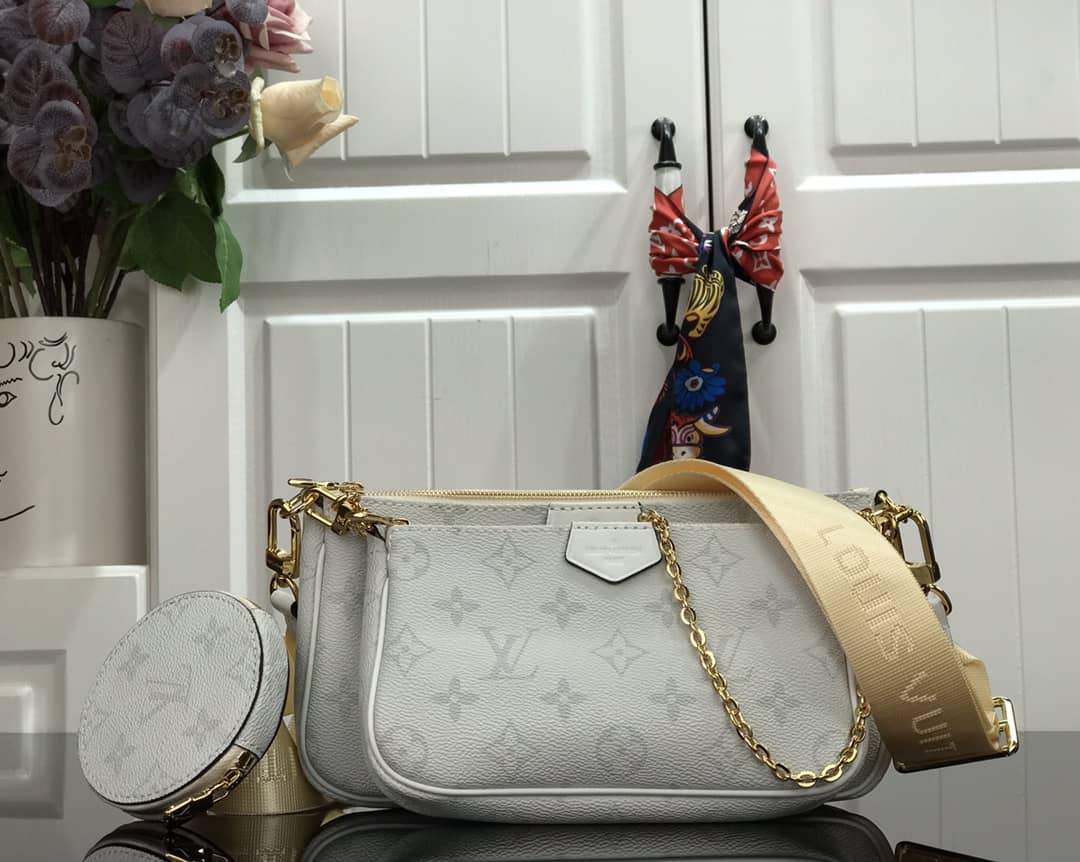 Best Replica Louis Vuitton Monogram Canvas Multi Pochette Replica White M44823 - Colareps