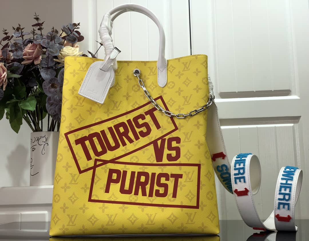 Best Replica Louis Vuitton “Tourist Vs Purist” Tote Bag - Colareps
