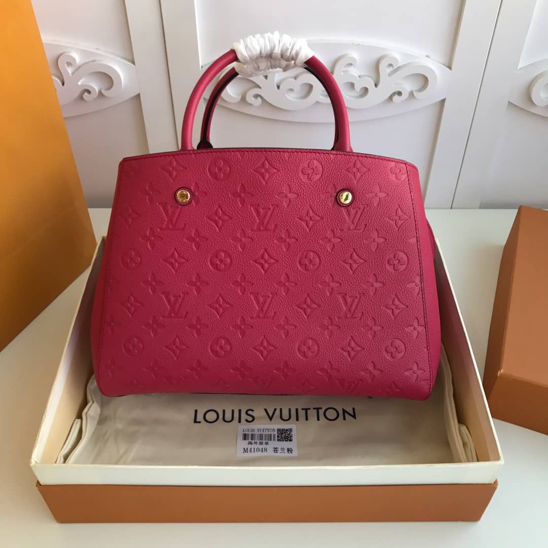 Best Replica Louis Vuitton Monogram Montaigne MM Shoulder Bag Replica Red M41048 - Colareps