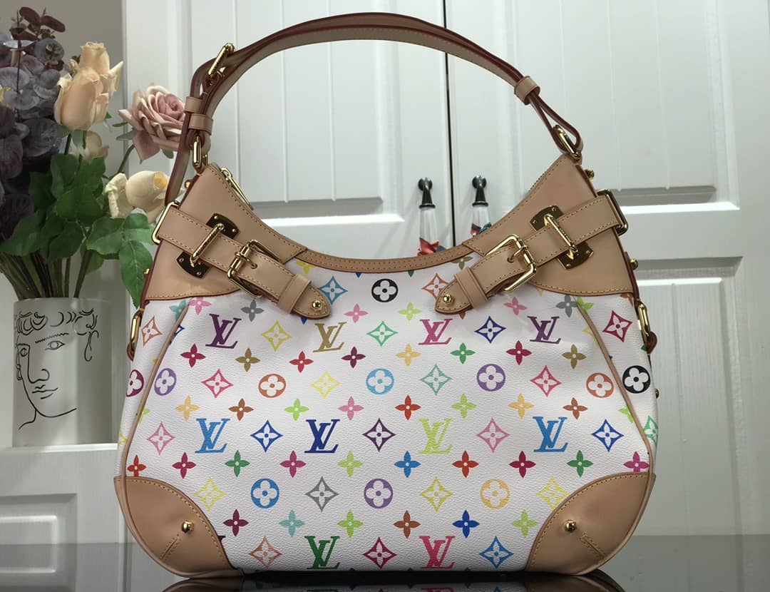 Best Replica Louis Vuitton Monogram Multi Color Greta Shoulder Bag Replica White M40196 - Colareps