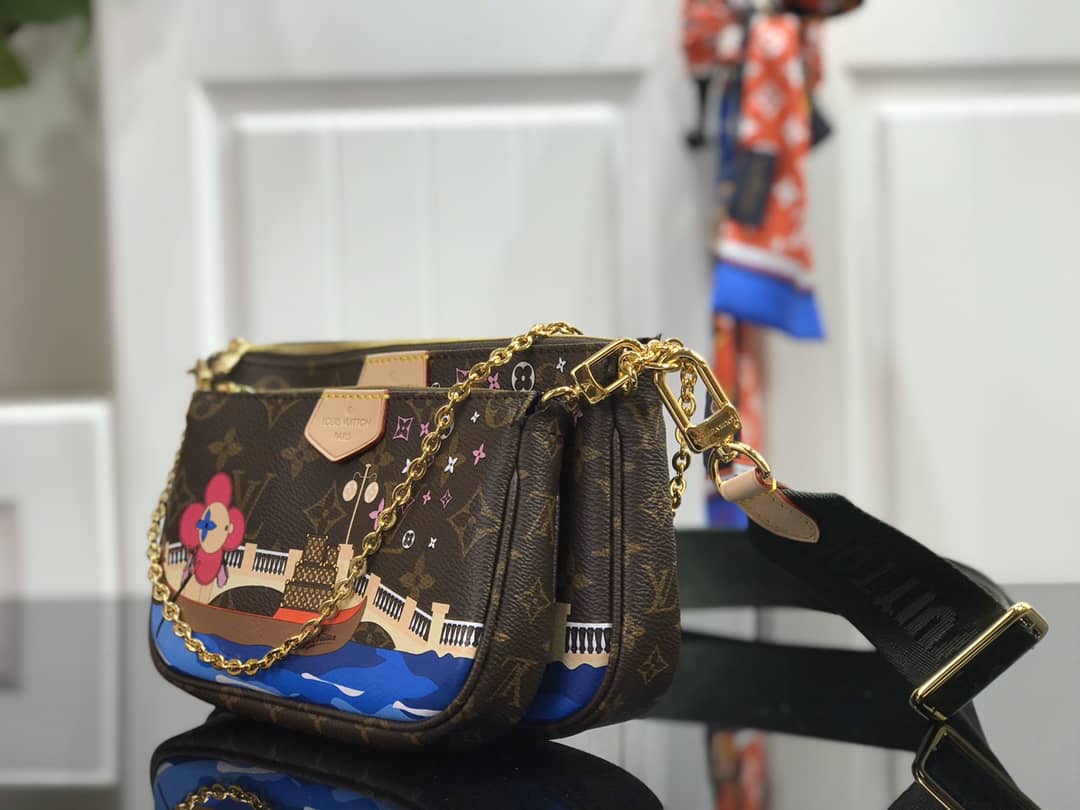 Best Replica Louis Vuitton Monogram Canvas Multi Pochette Replica Brown M44823 - Colareps