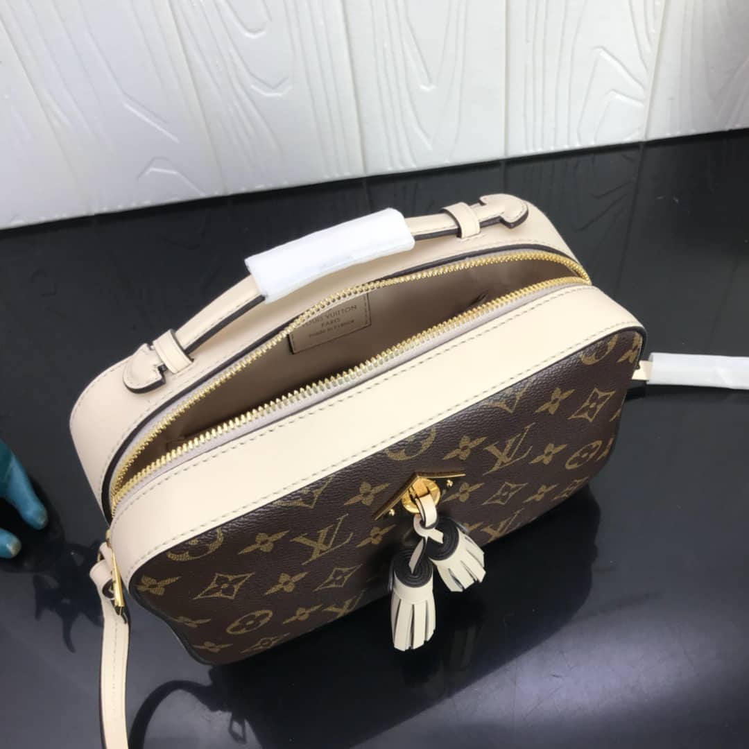 Best Replica Louis Vuitton Canvas Saintonge Replica Camera Bag White M43555 - Colareps