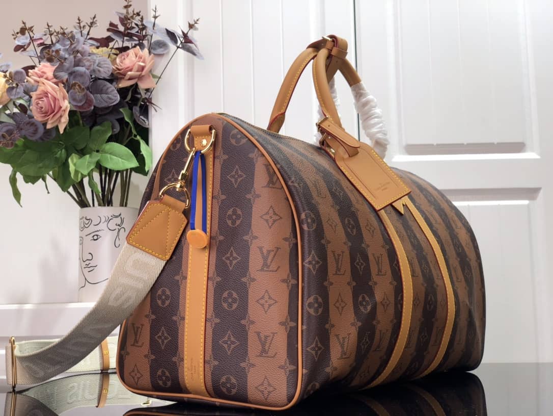 Best Replica Louis Vuitton Keepall Bandouliere x Nigo Monogram Stripes Replica M40567 - Colareps