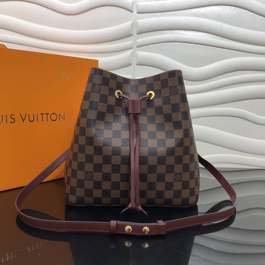 Best Replica Louis Vuitton Neonoe Replica Bucket Bag Brown Purple M44020 - Colareps
