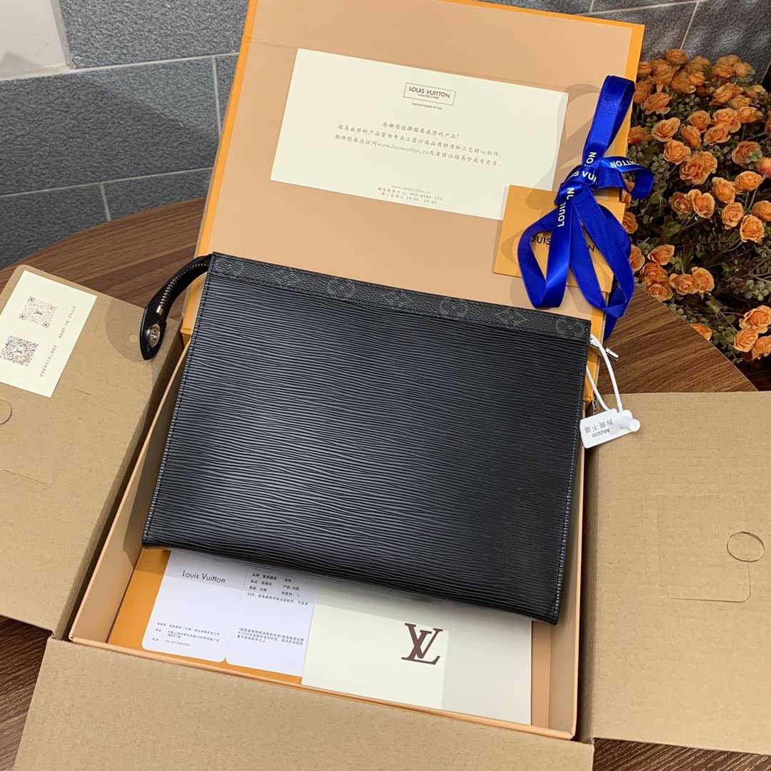 Best Replica Louis Vuitton Monogram Eclipse Epi Replica Pochette Voyage MM M67736 - Colareps