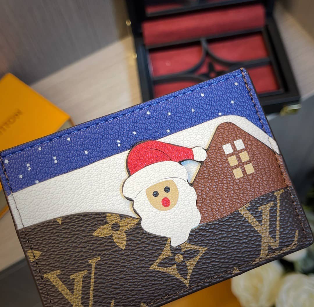 Best Replica Louis Vuitton Wallet Replica Monogram Canvas Card Holder Christmas Collection - Colareps