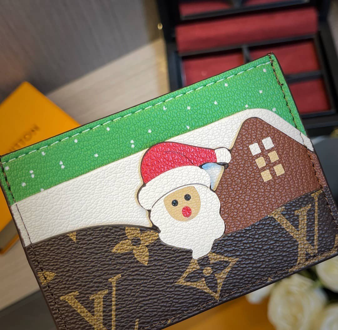 Best Replica Louis Vuitton Wallet Replica Monogram Canvas Card Holder Christmas Collection - Colareps