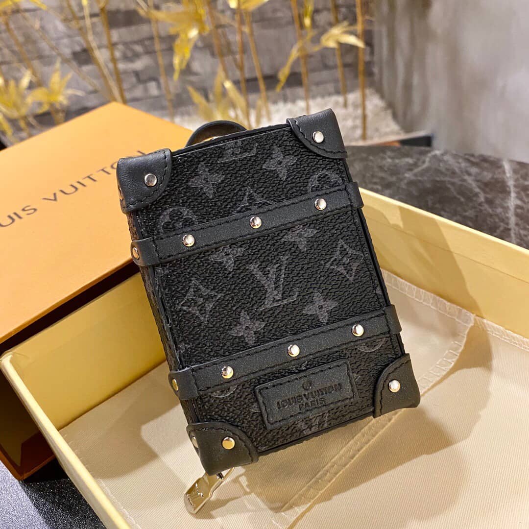 Best Replica Louis Vuitton Porto Cre Trank Case Monogram Eclipse Replica Backpack Black M80221 - Colareps