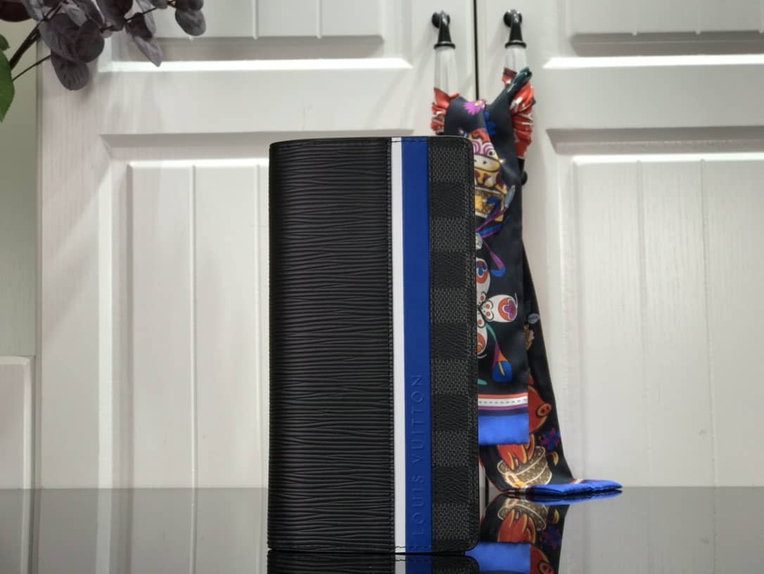 Best Replica Louis Vuitton Wallet Dupe Zippy Epi Damier Graphite M69539 - Colareps