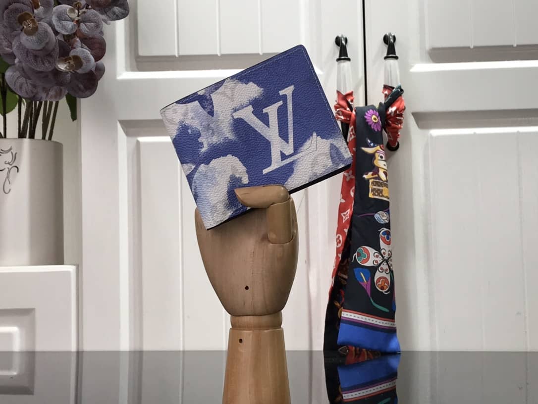 Best Replica Louis Vuitton Multiple Wallet Replica Monogram Canvas Blue M80458 - Colareps