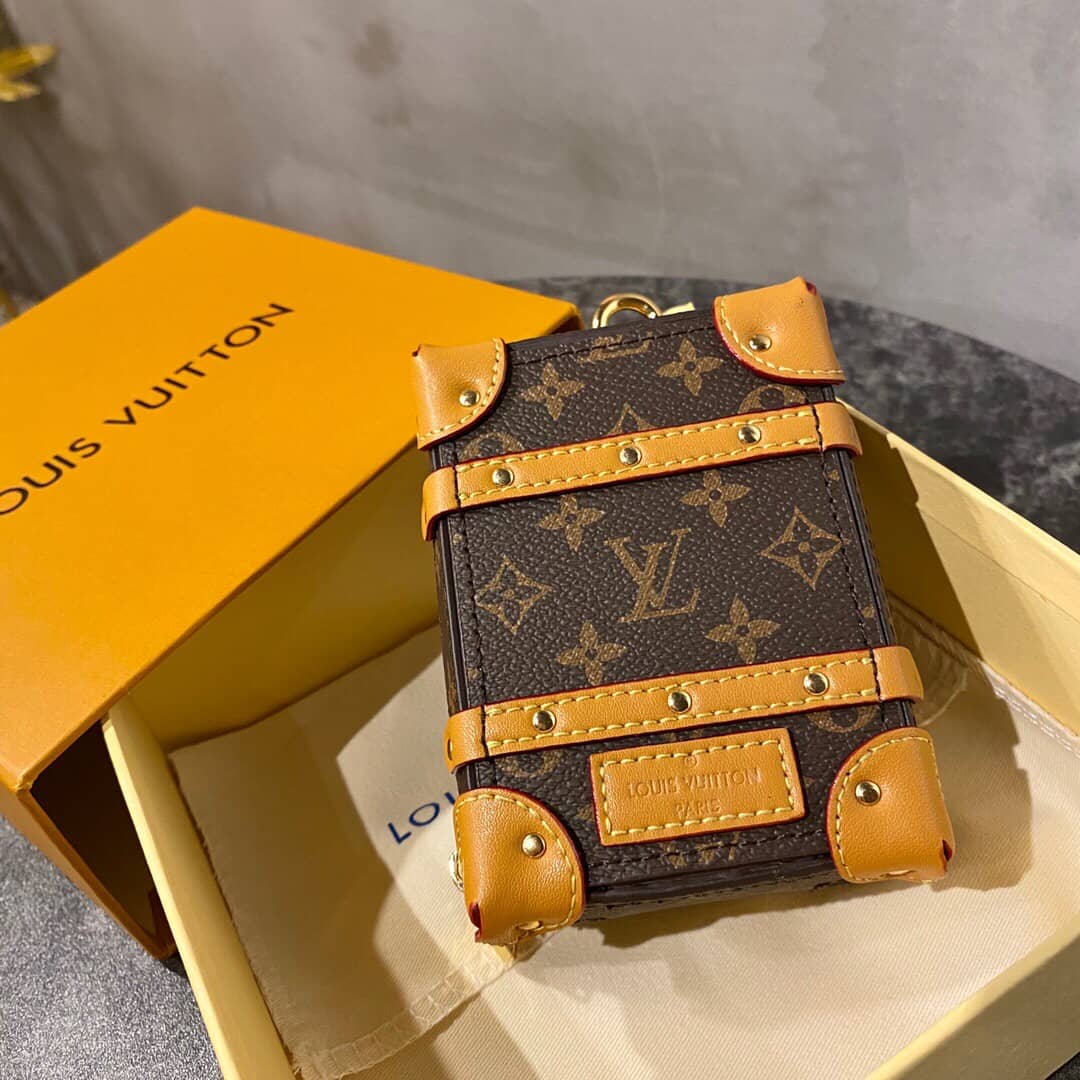 Best Replica Louis Vuitton Porto Cre Trank Case Monogram Eclipse Replica Backpack Brown M80221 - Colareps