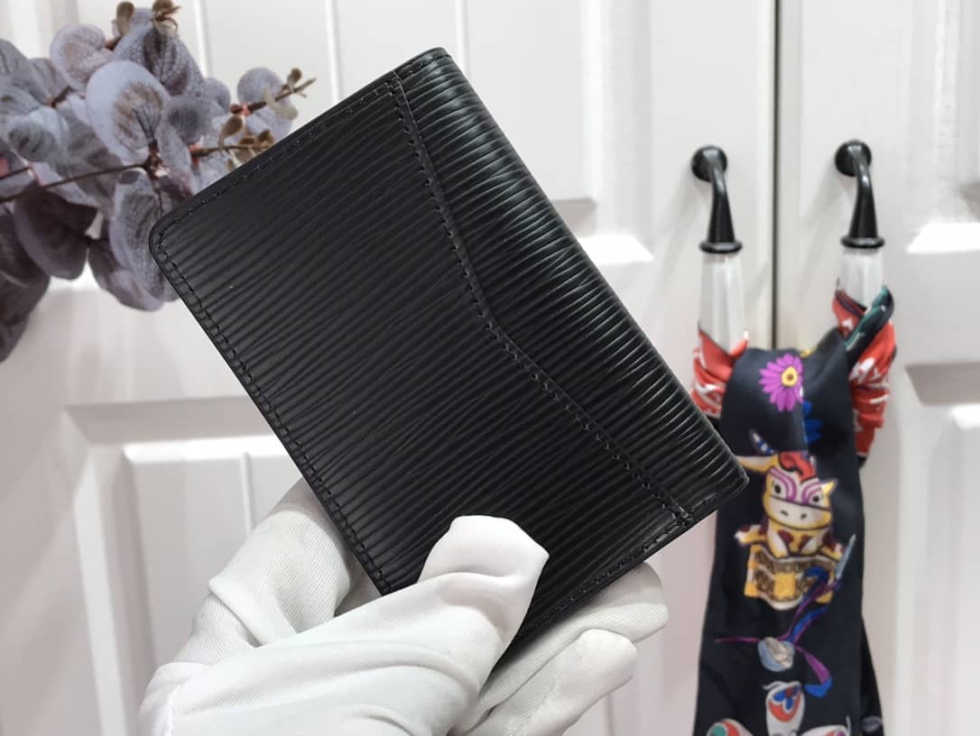 Best Replica Louis Vuitton Pocket Organizer Damier Graphite Epi Leather Replica Black M69536 - Colareps