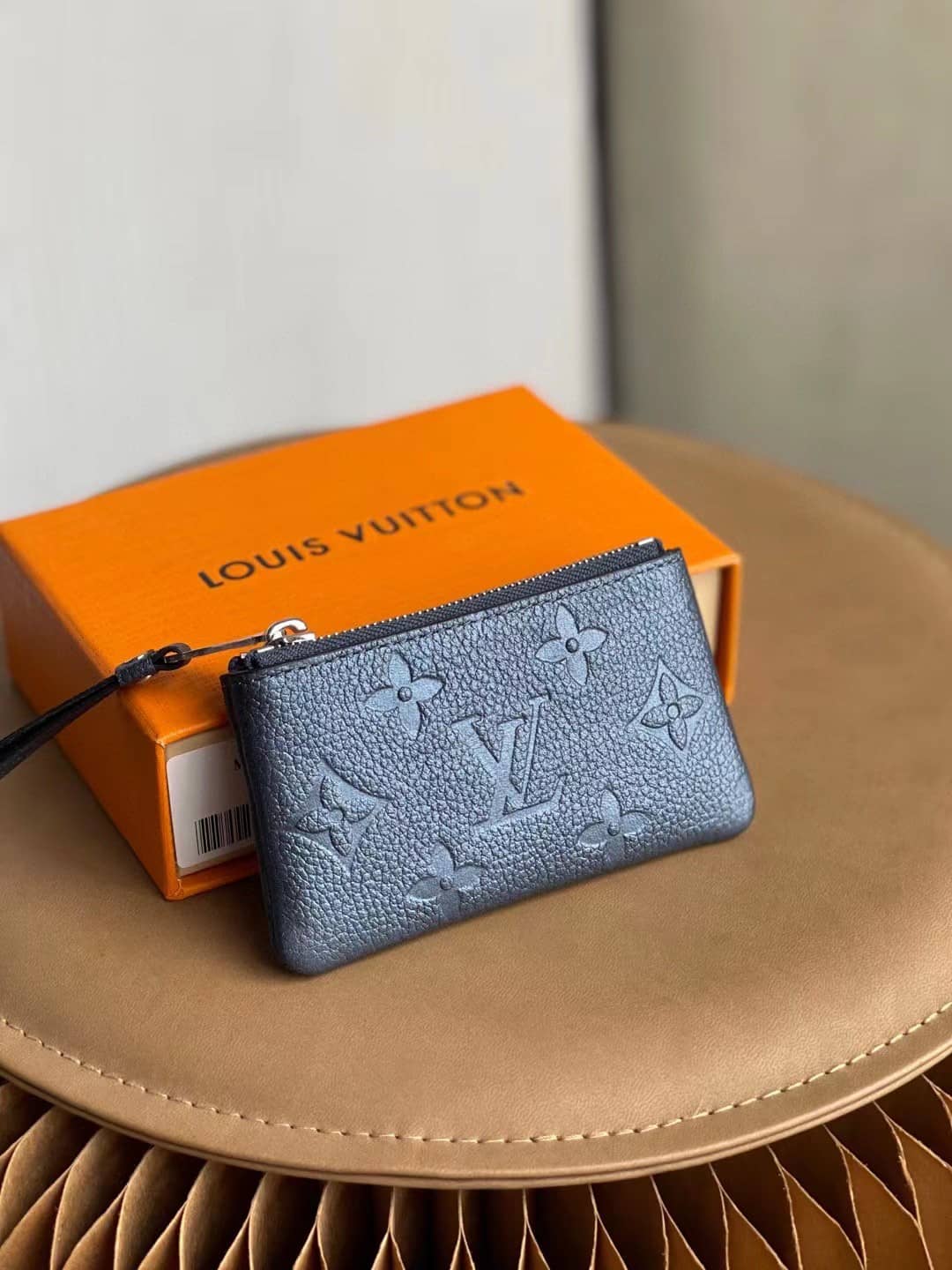 Best Replica Louis Vuitton Monogram Empreinte Leather Key Pouch Blue M80900 Replica Wallet - Colareps