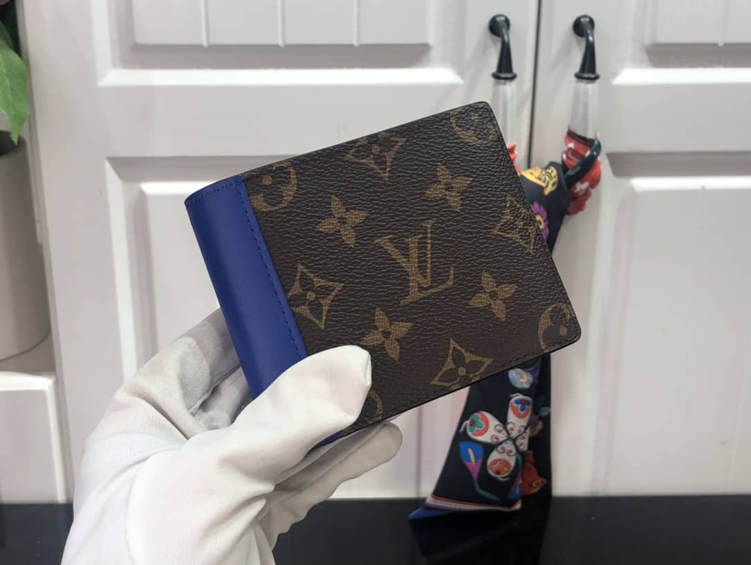 Best Replica Louis Vuitton Monogram Multiple Bifold Wallet Replica Blue M80781 - Colareps
