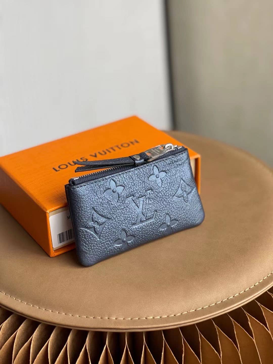 Best Replica Louis Vuitton Monogram Empreinte Leather Key Pouch Blue M80900 Replica Wallet - Colareps