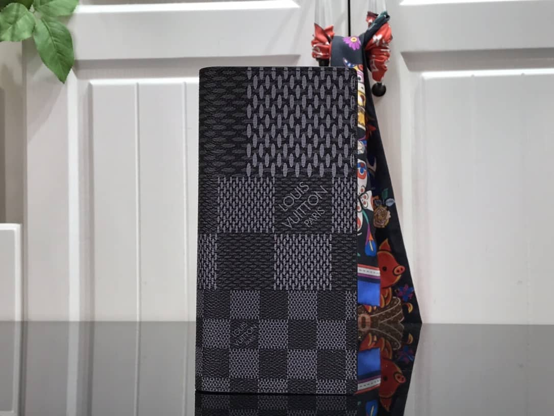 Best Replica Louis Vuitton Multiple Wallet Damier Infini Leather Replica Black N60440 - Colareps