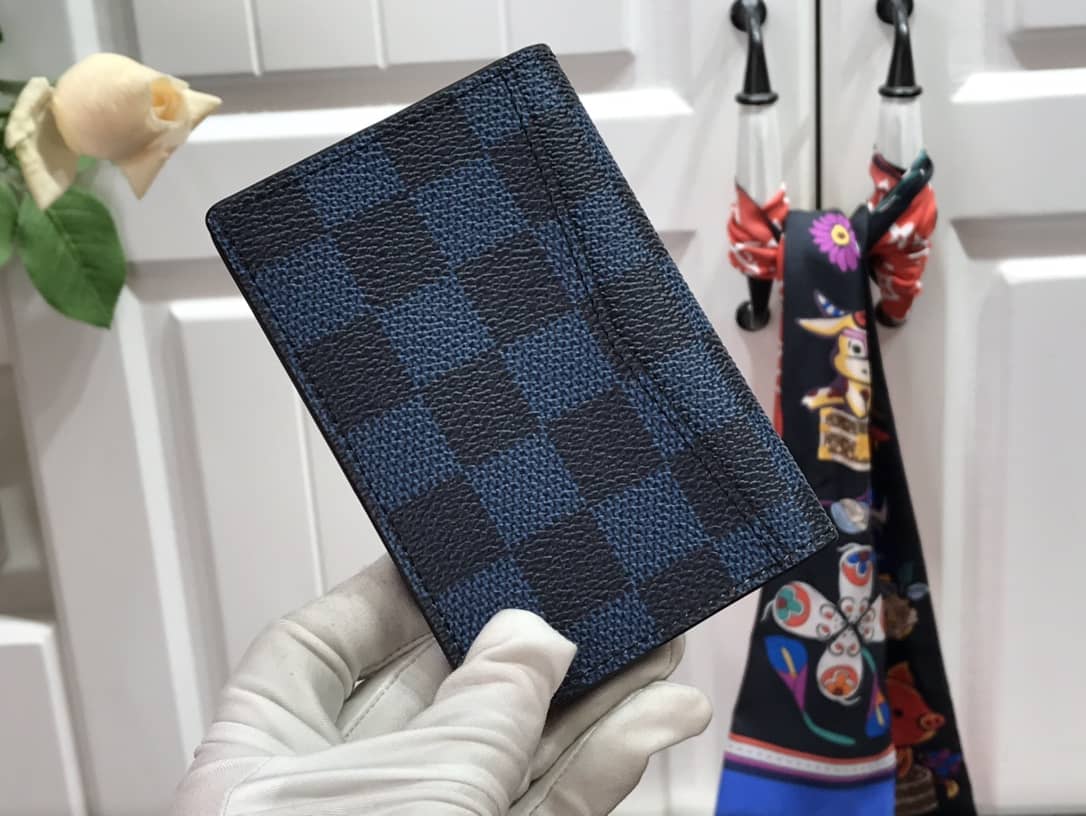Best Replica Best Replica Louis Vuitton Damier Graphite 3D Leather Grid Mens Card Bag Replica Blue N60441(ColaReps) - Colareps