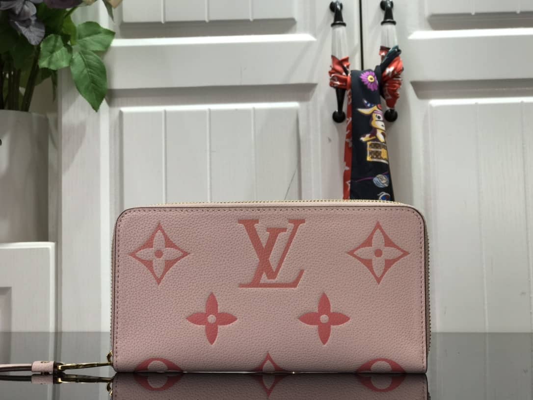 Best Replica Louis Vuitton Gradient Monogram Leather Zippy Wallet Replica Pink M80402 - Colareps