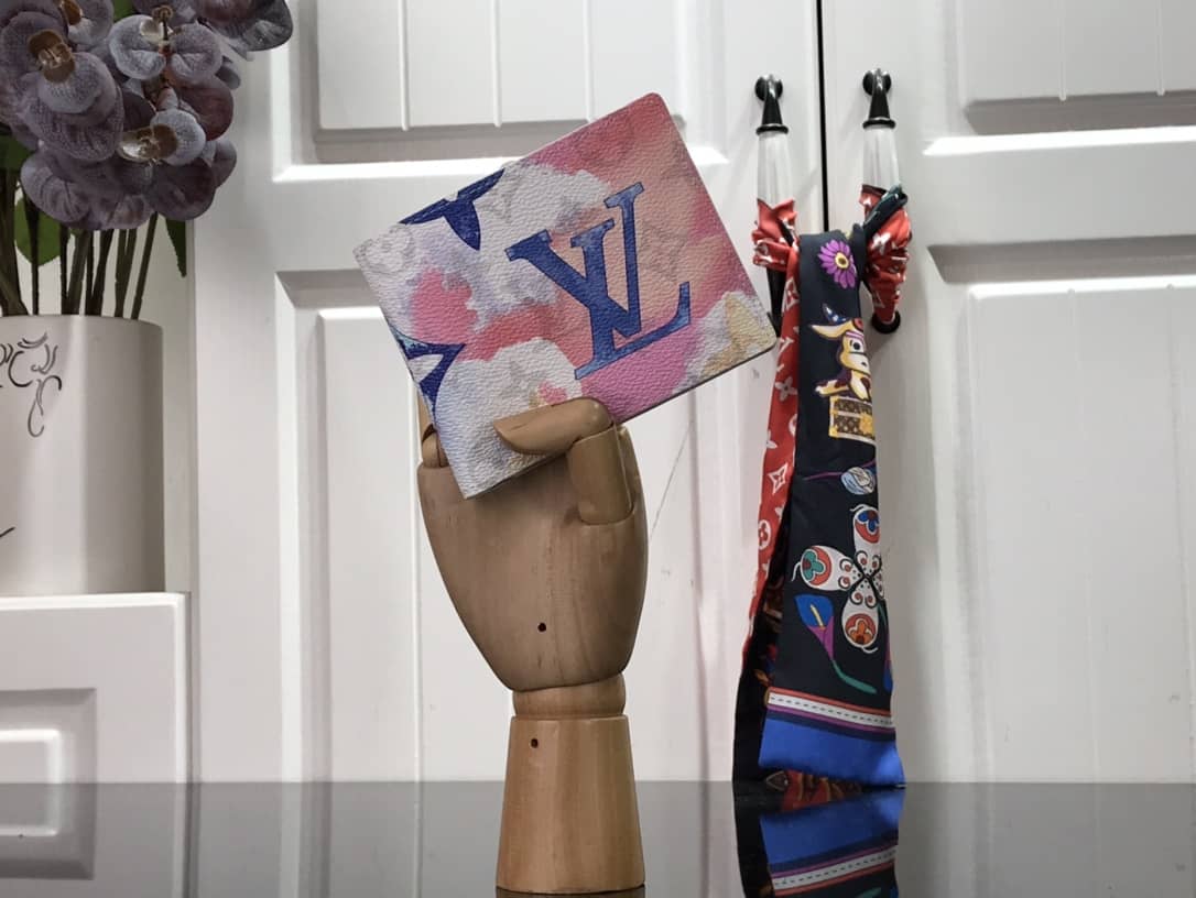 Best Replica Louis Vuitton Multiple Wallet Monogram Canvas Replica Pink M80458 - Colareps