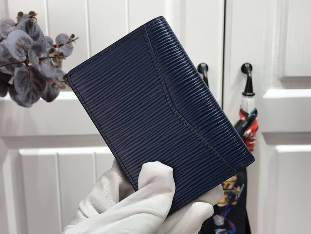 Best Replica Louis Vuitton Pocket Organizer Damier Graphite Epi Leather Replica Blue M69536 - Colareps