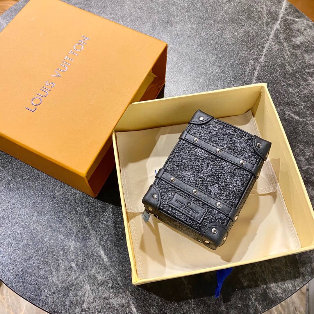 Best Replica Louis Vuitton Porto Cre Trank Case Monogram Eclipse Replica Backpack Black M80221 - Colareps