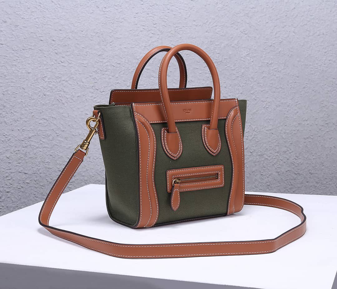 Best Replica Celine Bag Dupe Luggage Nano Shopper Replica Handbag - Colareps