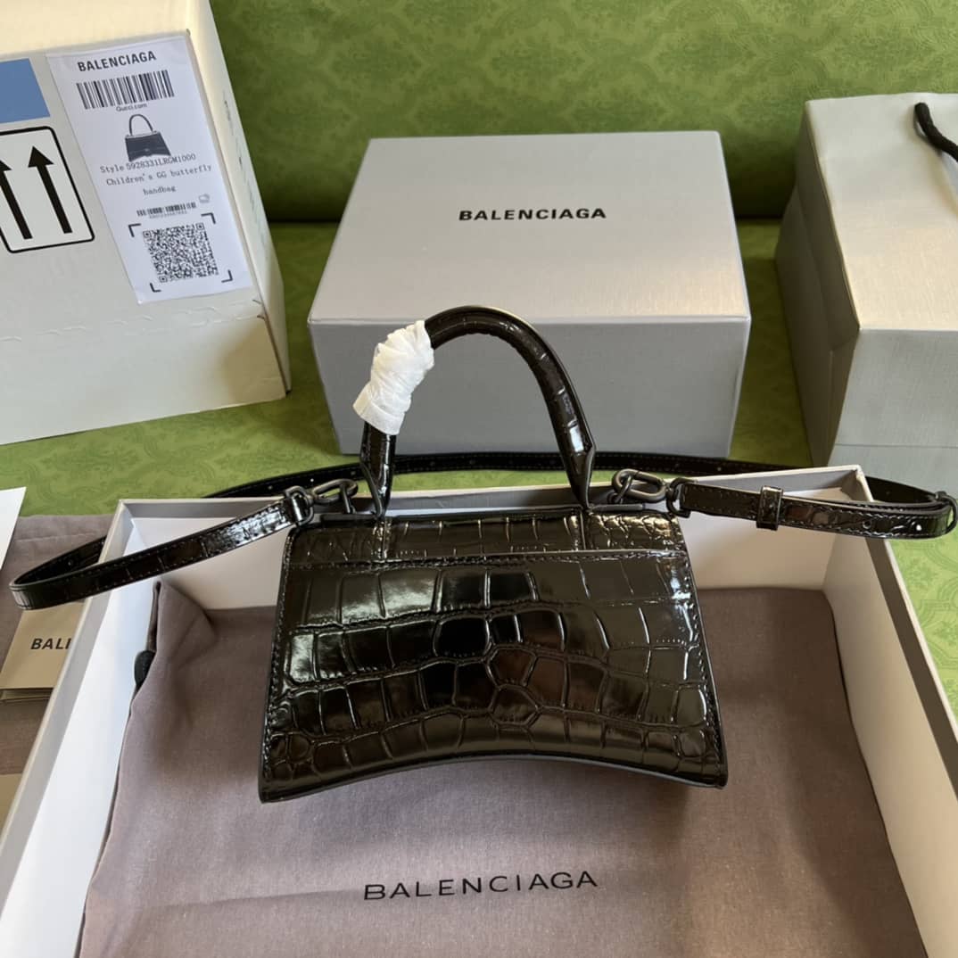 Best Replica Balenciaga Hourglass Leather Top Handle Replica Bag - Colareps