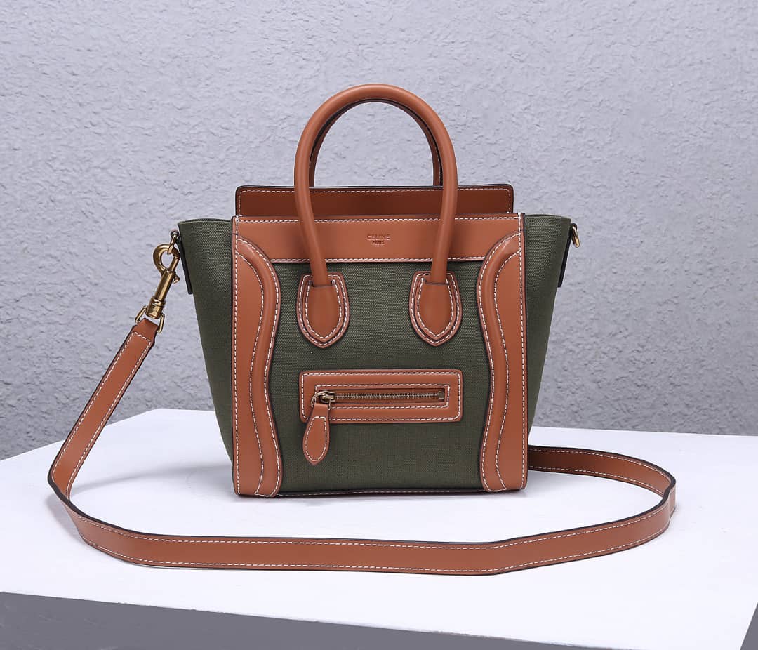 Best Replica Celine Bag Dupe Luggage Nano Shopper Replica Handbag - Colareps