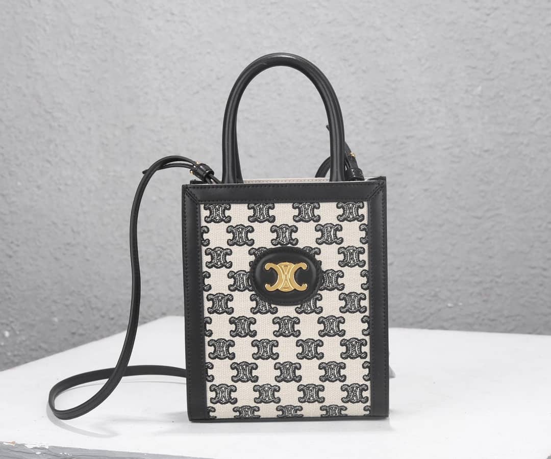 Best Replica Celine Dupe  Triomphe Canvas Small Cabas Vertical Replica Bag - Colareps