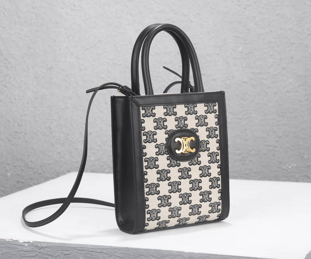 Best Replica Celine Dupe  Triomphe Canvas Small Cabas Vertical Replica Bag - Colareps