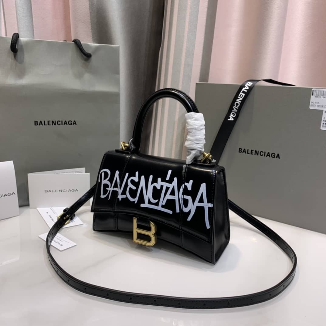 Best Replica Balenciaga Hourglass Leather Top Handle Replica Bag - Colareps
