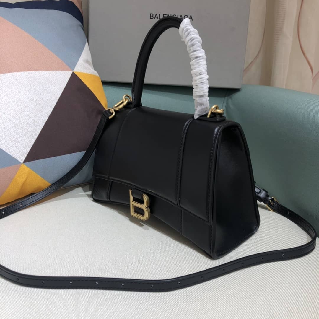 Best Replica Balenciaga Hourglass Leather Top Handle Replica Bag - Colareps