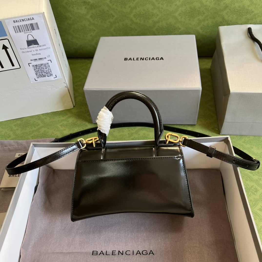 Best Replica Balenciaga Hourglass Leather Top Handle Replica Bag - Colareps
