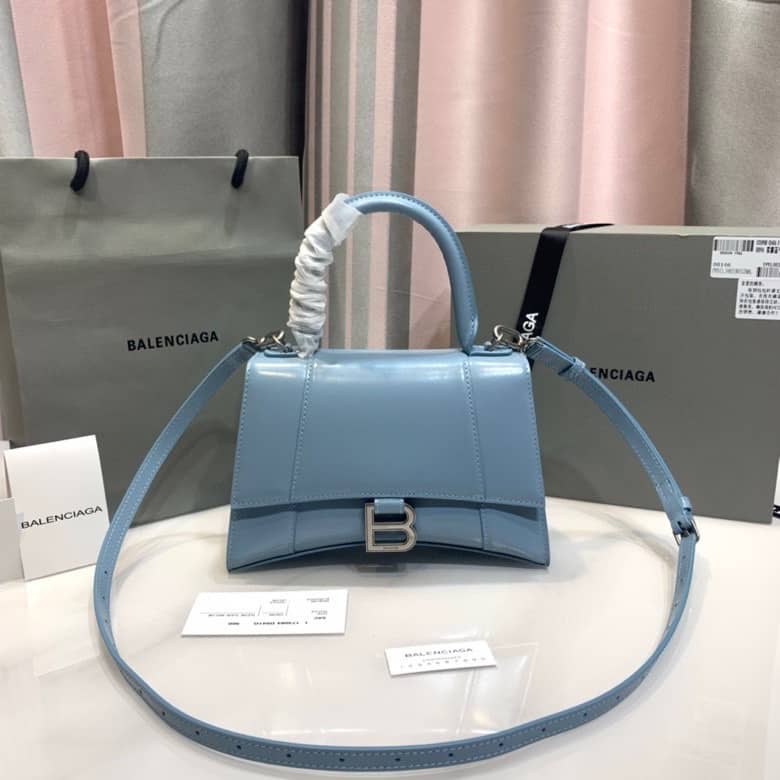 Best Replica Balenciaga Hourglass Leather Top Handle Replica Bag - Colareps