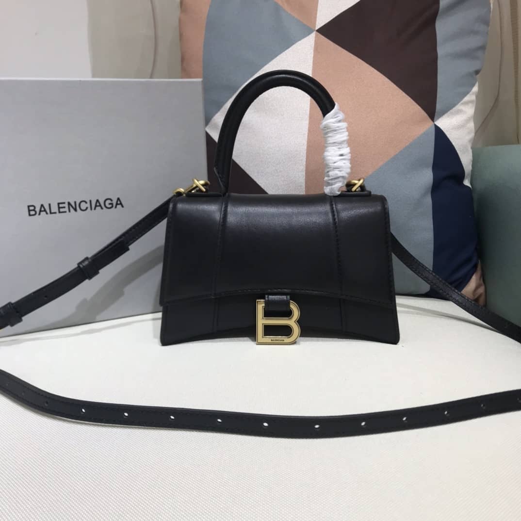 Best Replica Balenciaga Hourglass Leather Top Handle Replica Bag - Colareps