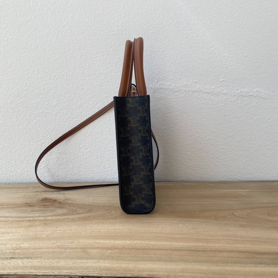 Best Replica Celine Dupe Triomphe Canvas Small Cabas Vertical Replica Bag - Colareps