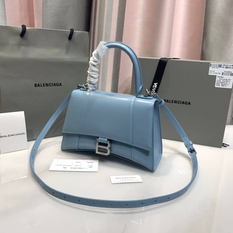 Best Replica Balenciaga Hourglass Leather Top Handle Replica Bag - Colareps