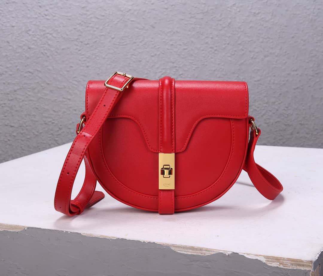 Best Replica Celine Small Besace 16 Cowhide Replica Saddle Bag - Colareps