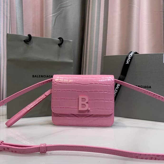 Best Replica Balenciaga Crocodile Embossed Box Replica Shoulder Bag - Colareps
