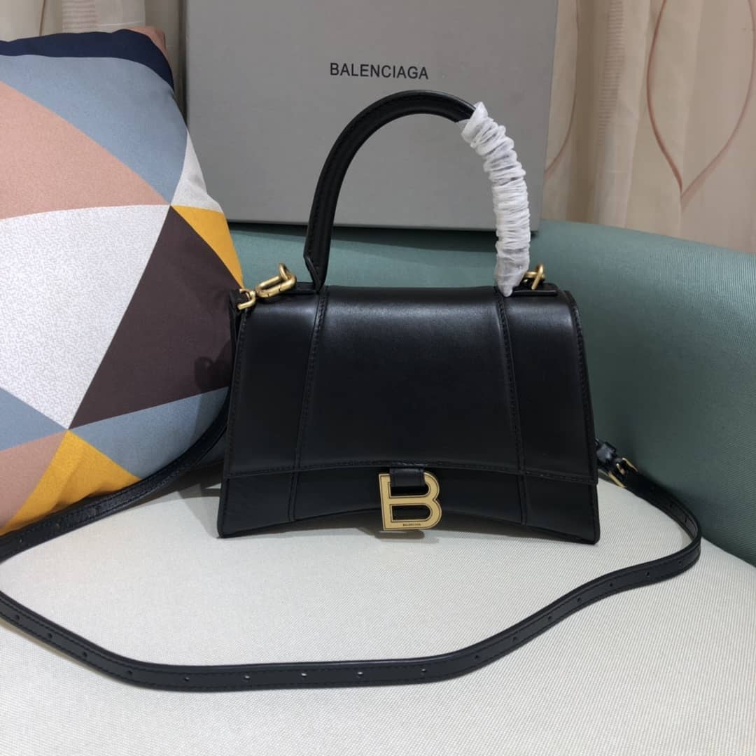 Best Replica Balenciaga Hourglass Leather Top Handle Replica Bag - Colareps