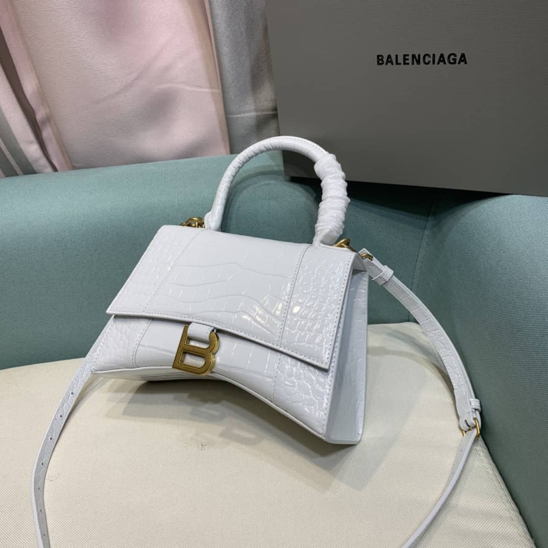 Best Replica Balenciaga Hourglass Leather Top Handle Replica Bag - Colareps