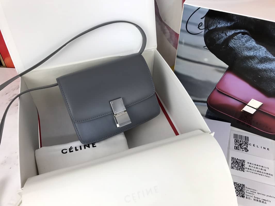 Best Replica Celine Box Bag Dupe Teen Classic Calfskin Box Replica Handbag - Colareps