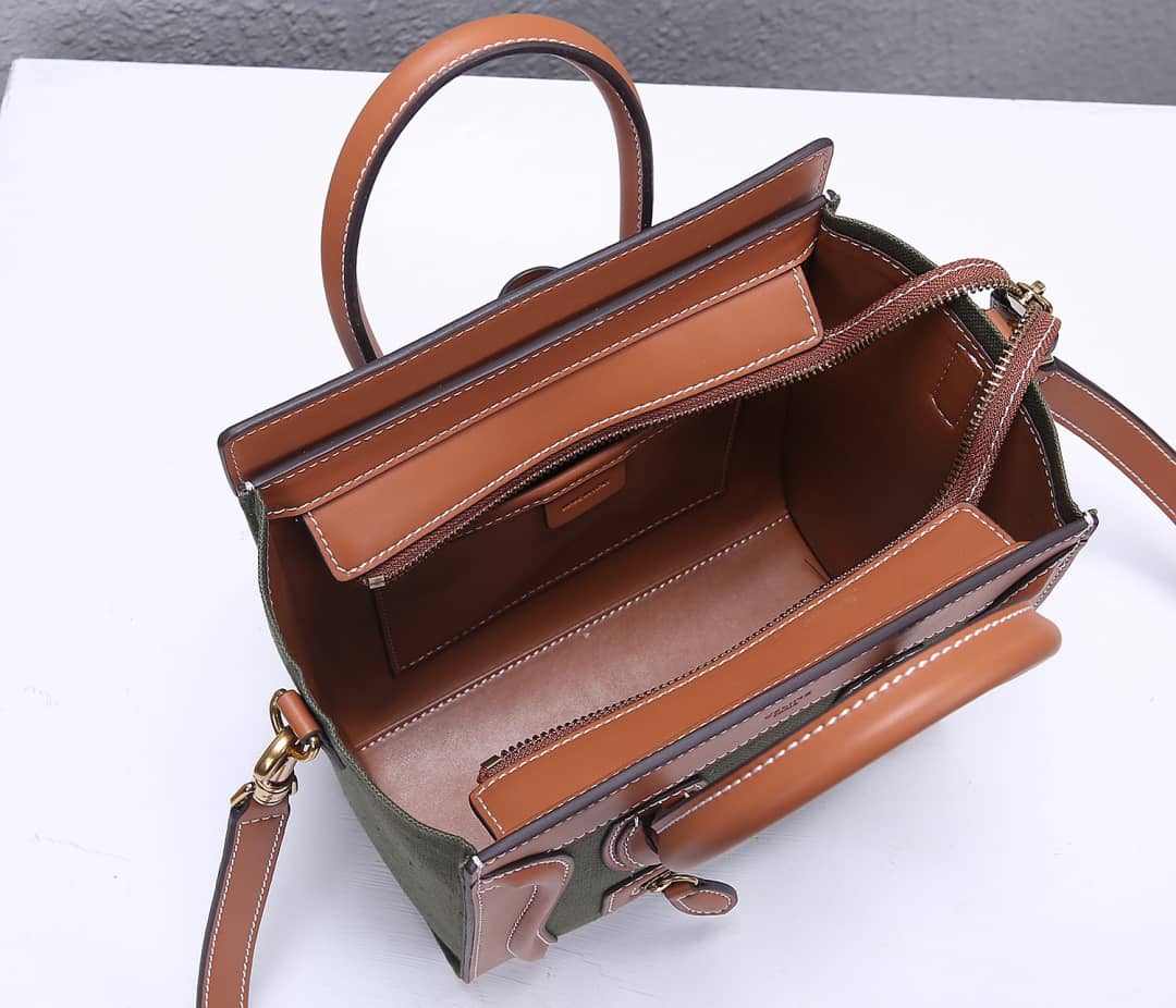 Best Replica Celine Bag Dupe Luggage Nano Shopper Replica Handbag - Colareps