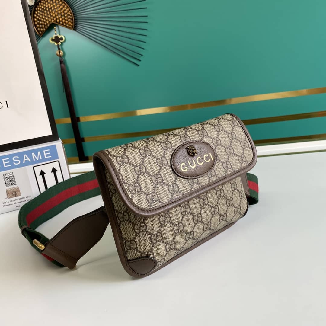 Best Replica Gucci Totem Web GG Supreme Messenger Bag Replica 489617 - Colareps