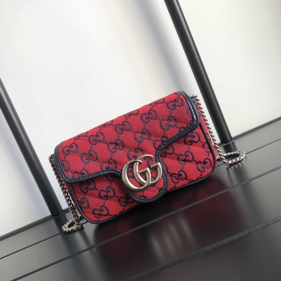 Best Replica Gucci GG Marmont Matelasse Leather Mini Shoulder Bag Replica Red 476433 - Colareps