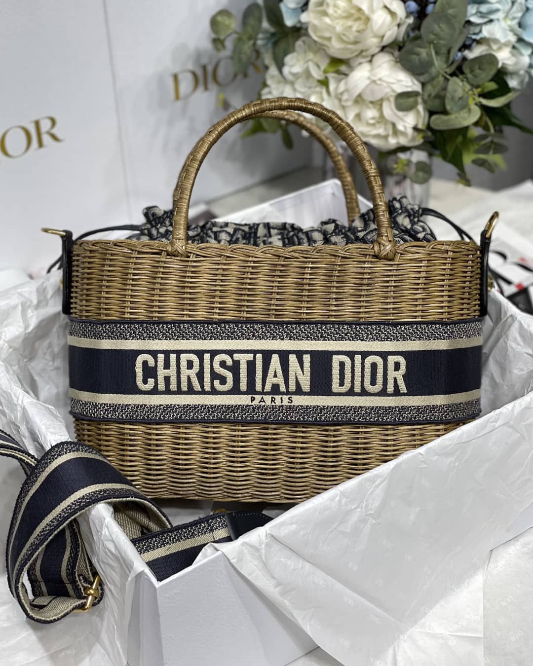 Best Replica Dior Dupe Bag Medium Lady Natural Wicker - Colareps