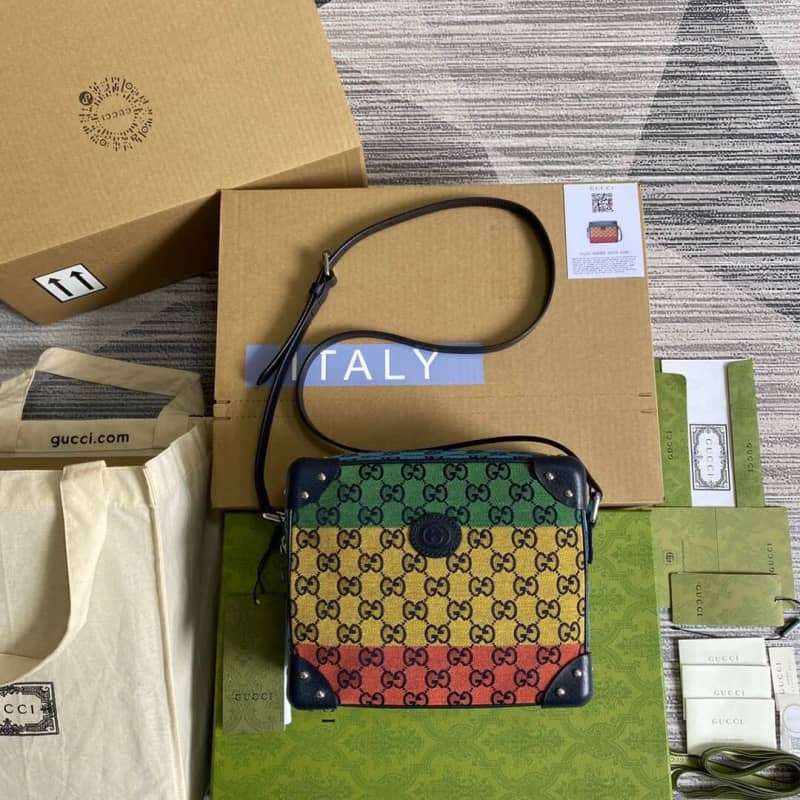 Best Replica Gucci GG Supreme Leather Shoulder Bag Replica Colorful 626363 - Colareps
