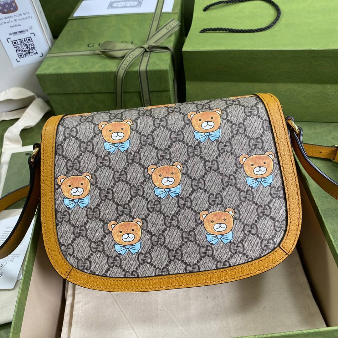 Best Replica Gucci Ophidia Sherry Supreme GG Canvas Small Crossbody Bag Replica 601044 - Colareps