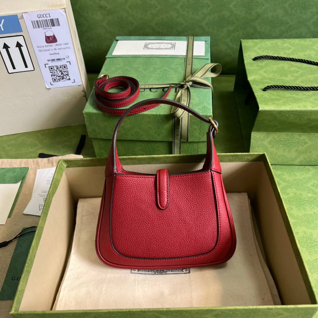 Best Replica Gucci Jackie 1961 Mini Hobo Bag Red 637091 Replica - Colareps