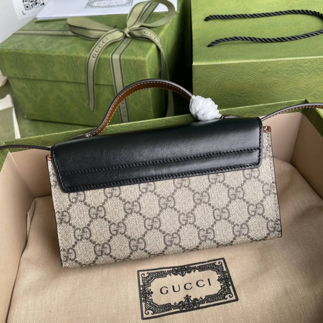 Best Replica Gucci Padlock GG Supreme Canvas Top Handle Mini Bag Replica 652683 - Colareps